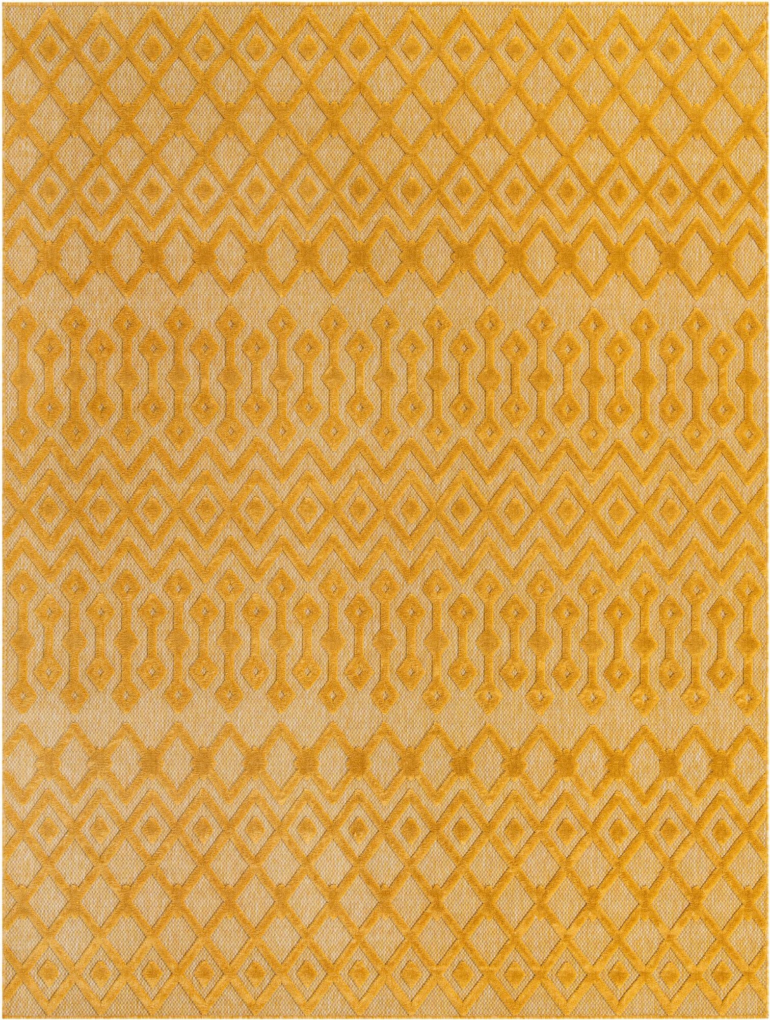 Primary image 9' x 12'  Washable Trellis Textured Indoor / Outdoor Rug