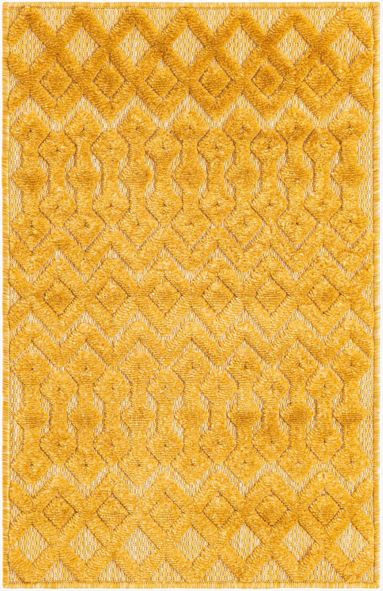 Primary image  2' x 3'  Easy-Clean Trellis Textured Indoor / Outdoor Rug