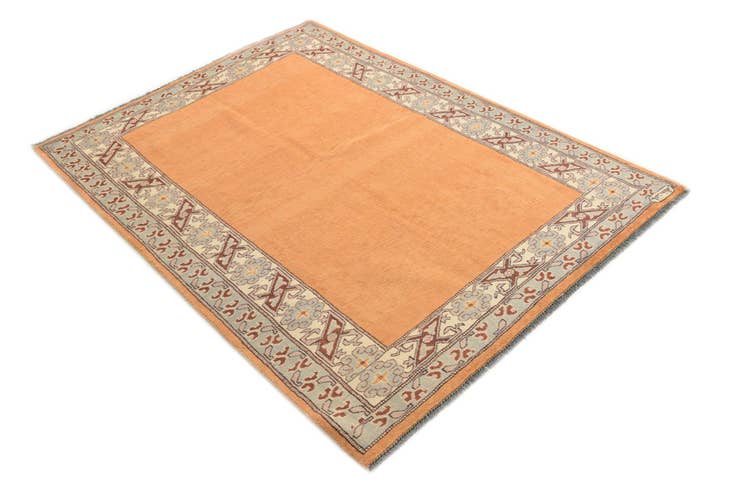 Detail image of 4' 3 x 5' 9 Hand Knotted Peshawar Ziegler Rug