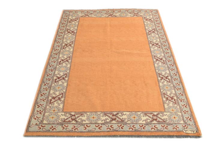 Detail image of 4' 3 x 5' 9 Hand Knotted Peshawar Ziegler Rug