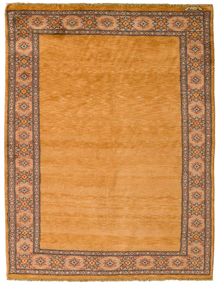 Detail image of 4' 2 x 6' Hand Knotted Peshawar Ziegler Rug