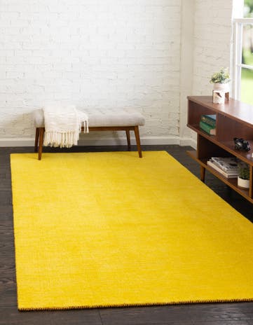 4' x 6' Solid Gabbeh Wool Rug
