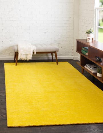 4' x 6' Solid Gabbeh Wool Rug