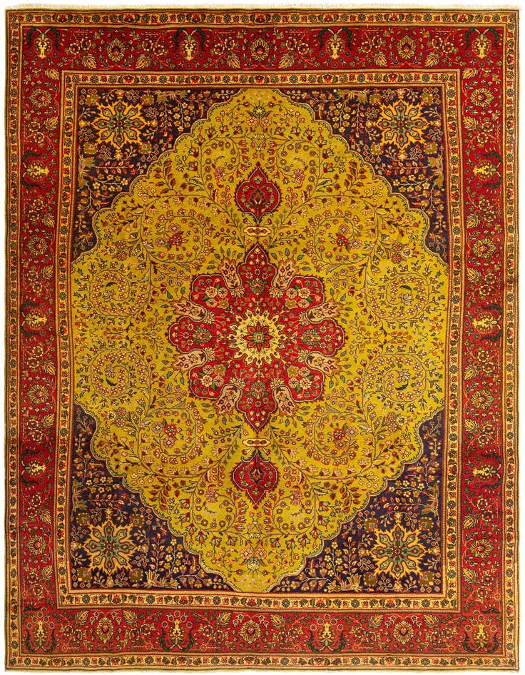 Detail image of 9' 4 x 13' 4 Tabriz Wool Rug