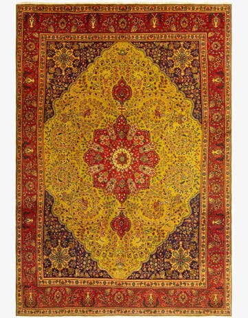 9' 4 x 13' 4 Tabriz Wool Rug