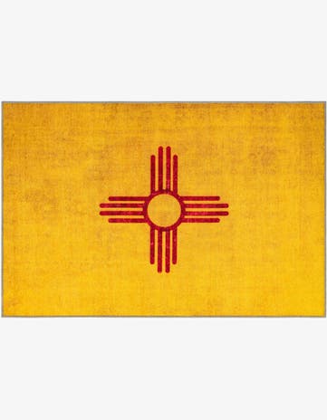 Yellow New Mexico The Flag Collection Rug