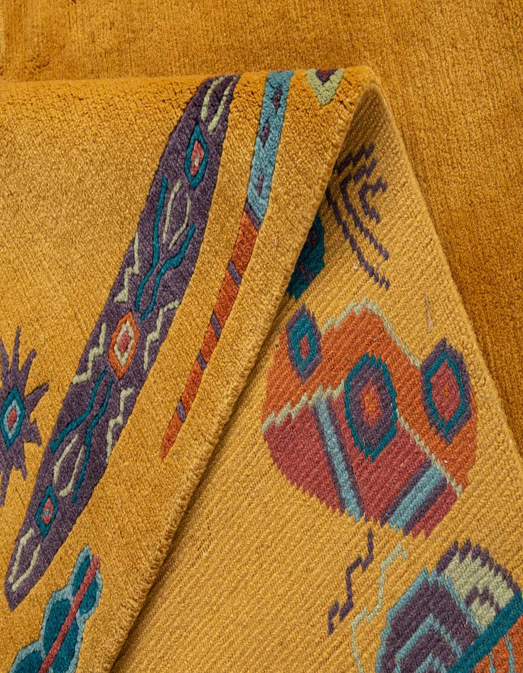 Detail image of 5' 7 x 7' 10 Hand Knotted Tibet Wool Rug