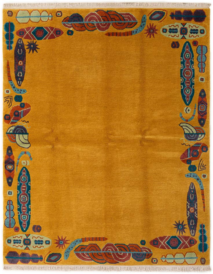 Detail image of 5' 7 x 7' 10 Hand Knotted Tibet Wool Rug