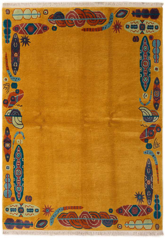 5' 7 x 7' 10 Hand Knotted Tibet Wool Rug