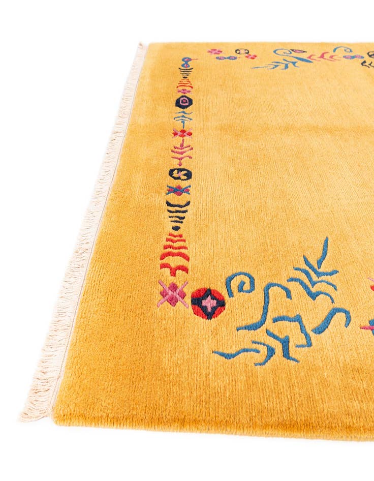 Detail image of 5' 8 x 8' 4  Hand Knotted Tibet Wool Rug