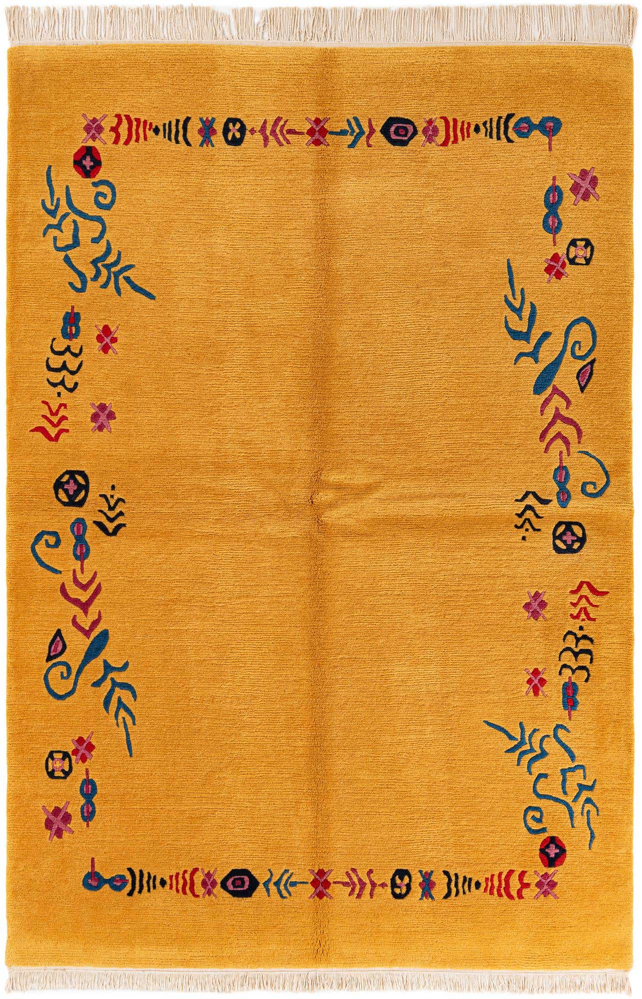 5' 8 x 8' 4 Hand Knotted Tibet Wool Rug