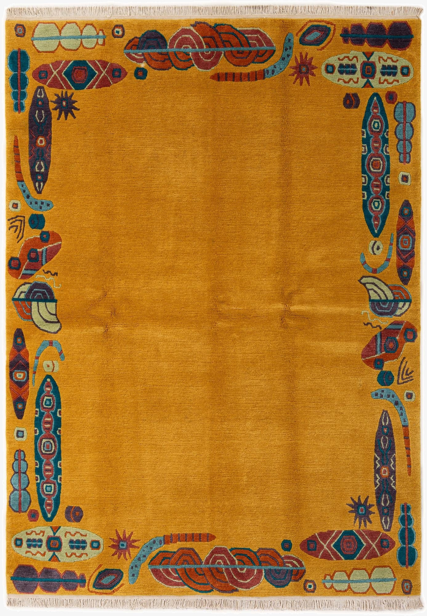 5' 7 x 7' 10  Hand Knotted Tibet Wool Rug
