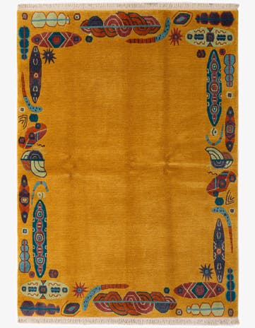 5' 7 x 7' 10 Hand Knotted Tibet Wool Rug