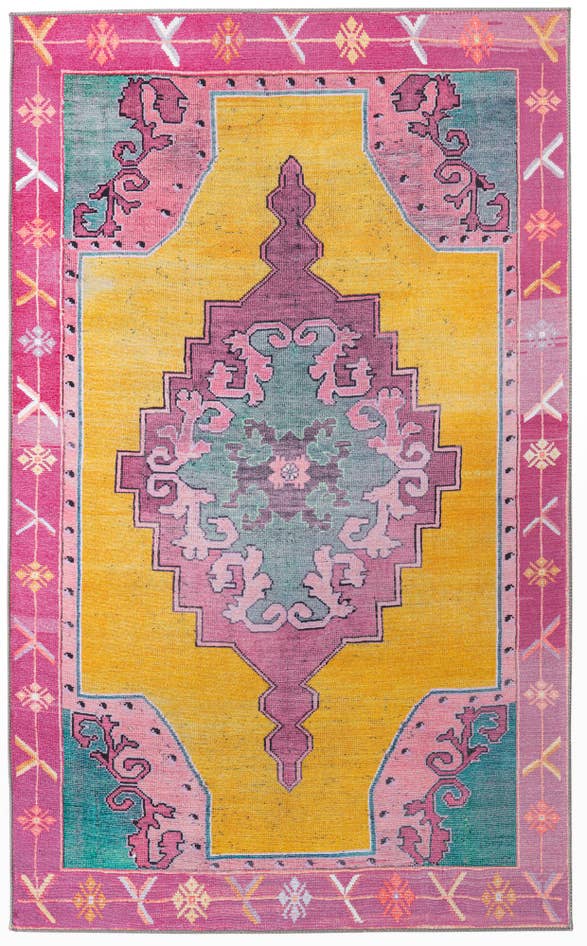 Detail image of 5' x 8' Washable Timeless Rug