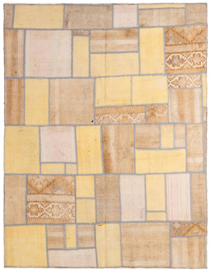 Detail image of 6' 8 x 8' 5 Hand Knotted Ultra Vintage Persian Wool Rug