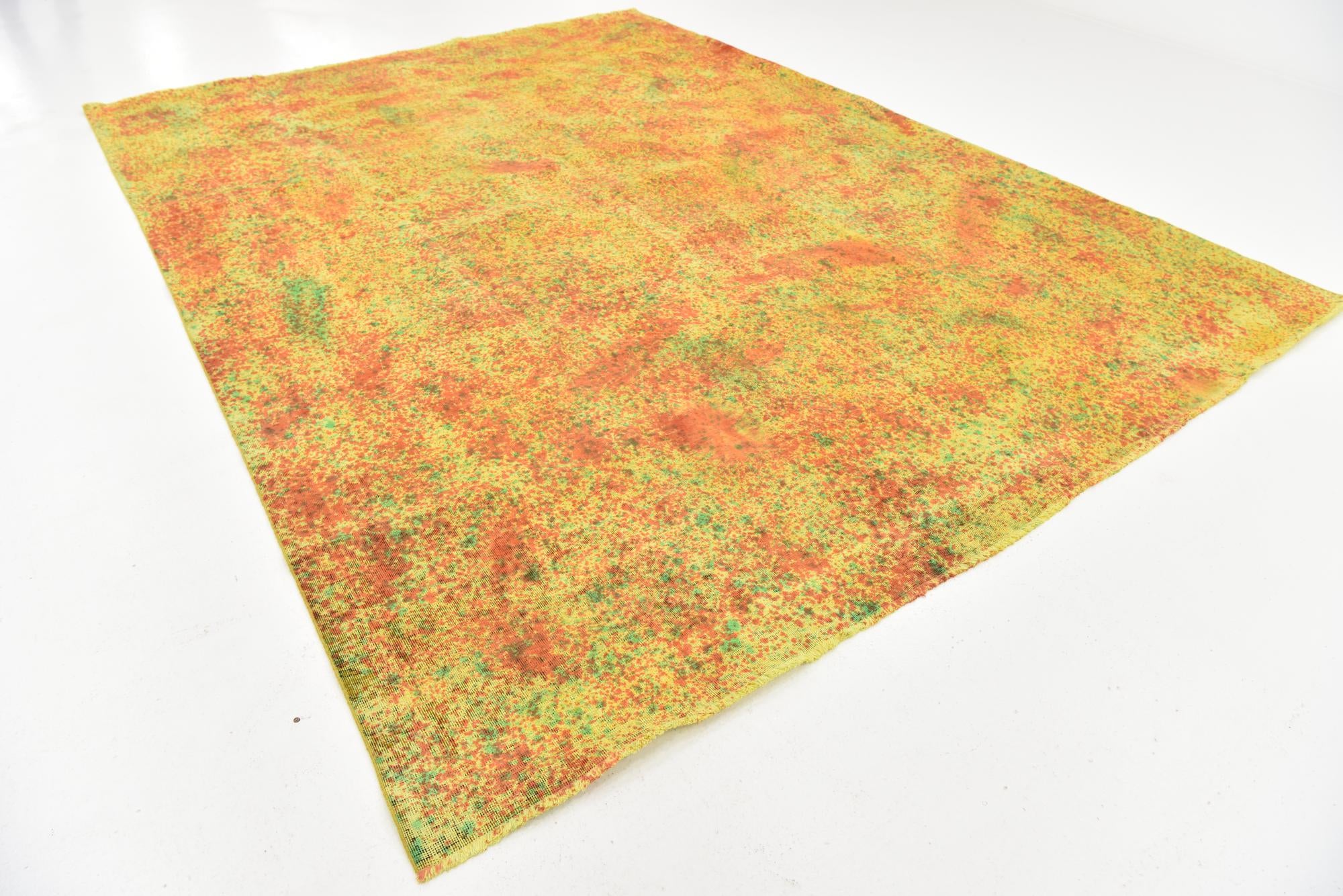 9' x 12' 2 Hand Knotted Ultra Vintage Persian Wool Rug