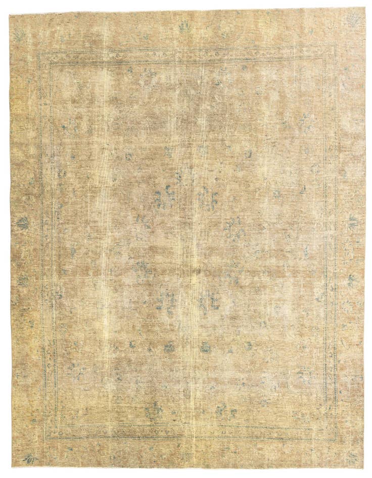 Detail image of 8' 9 x 10' 3 Hand Knotted Ultra Vintage Persian Wool Rug