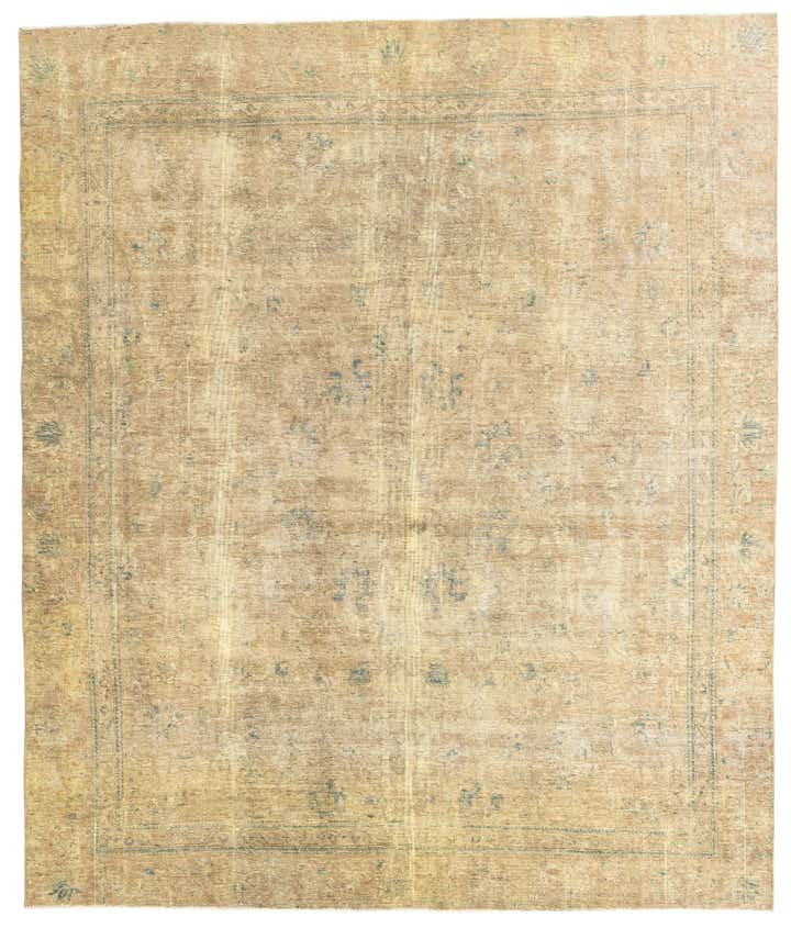 8' 9 x 10' 3 Hand Knotted Ultra Vintage Persian Wool Rug