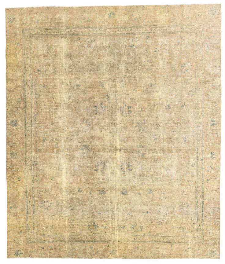 Detail image of 8' 9 x 10' 3 Hand Knotted Ultra Vintage Persian Wool Rug