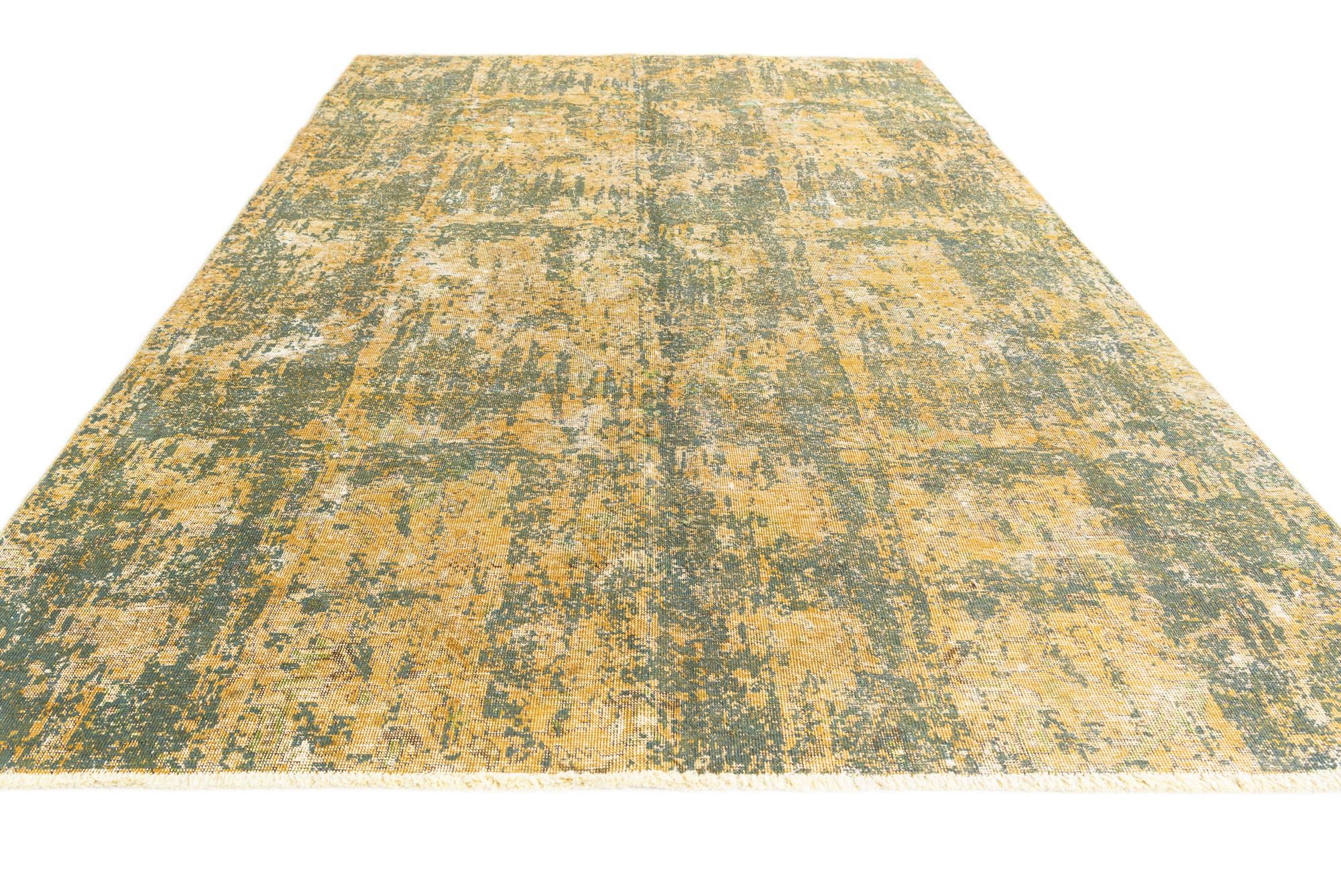 6' 6 x 10' Hand Knotted Ultra Vintage Persian Wool Rug