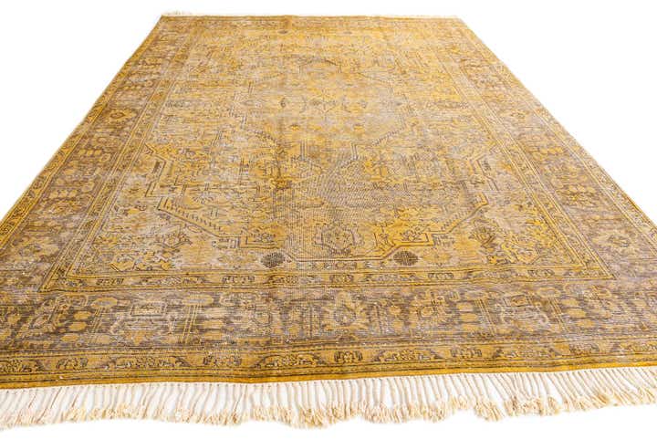 9' 3 x 12' 8 Hand Knotted Ultra Vintage Persian Wool Rug