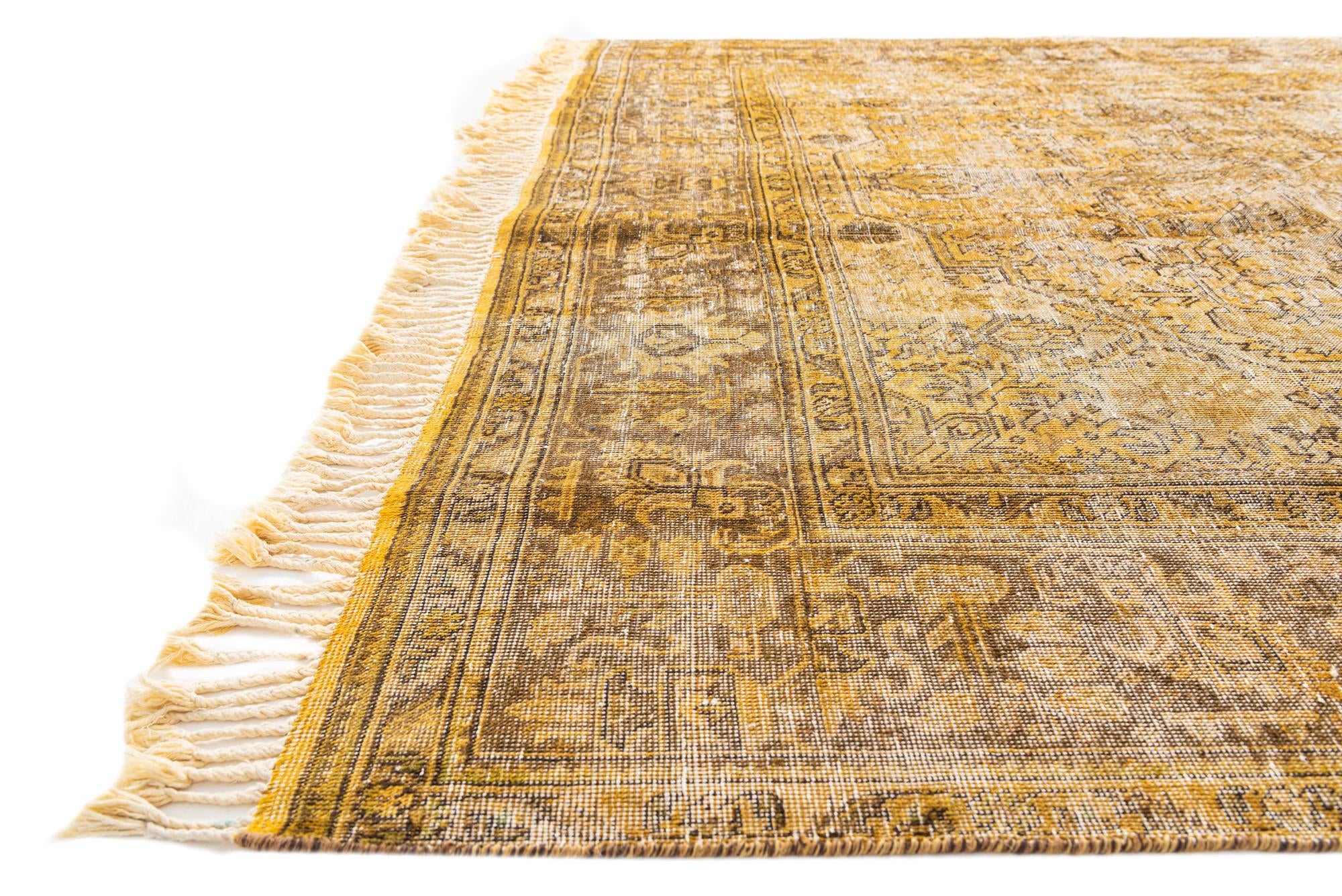 9' 3 x 12' 8 Hand Knotted Ultra Vintage Persian Wool Rug