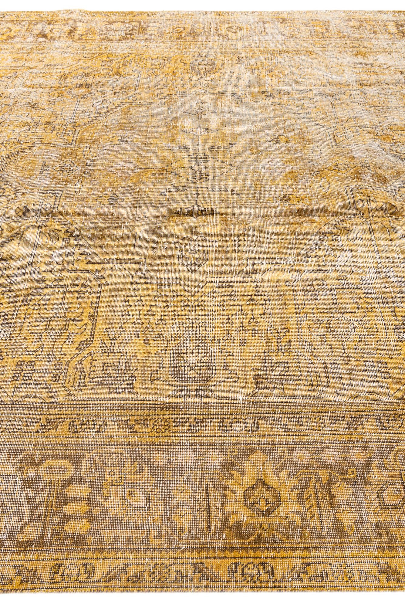 9' 3 x 12' 8 Hand Knotted Ultra Vintage Persian Wool Rug