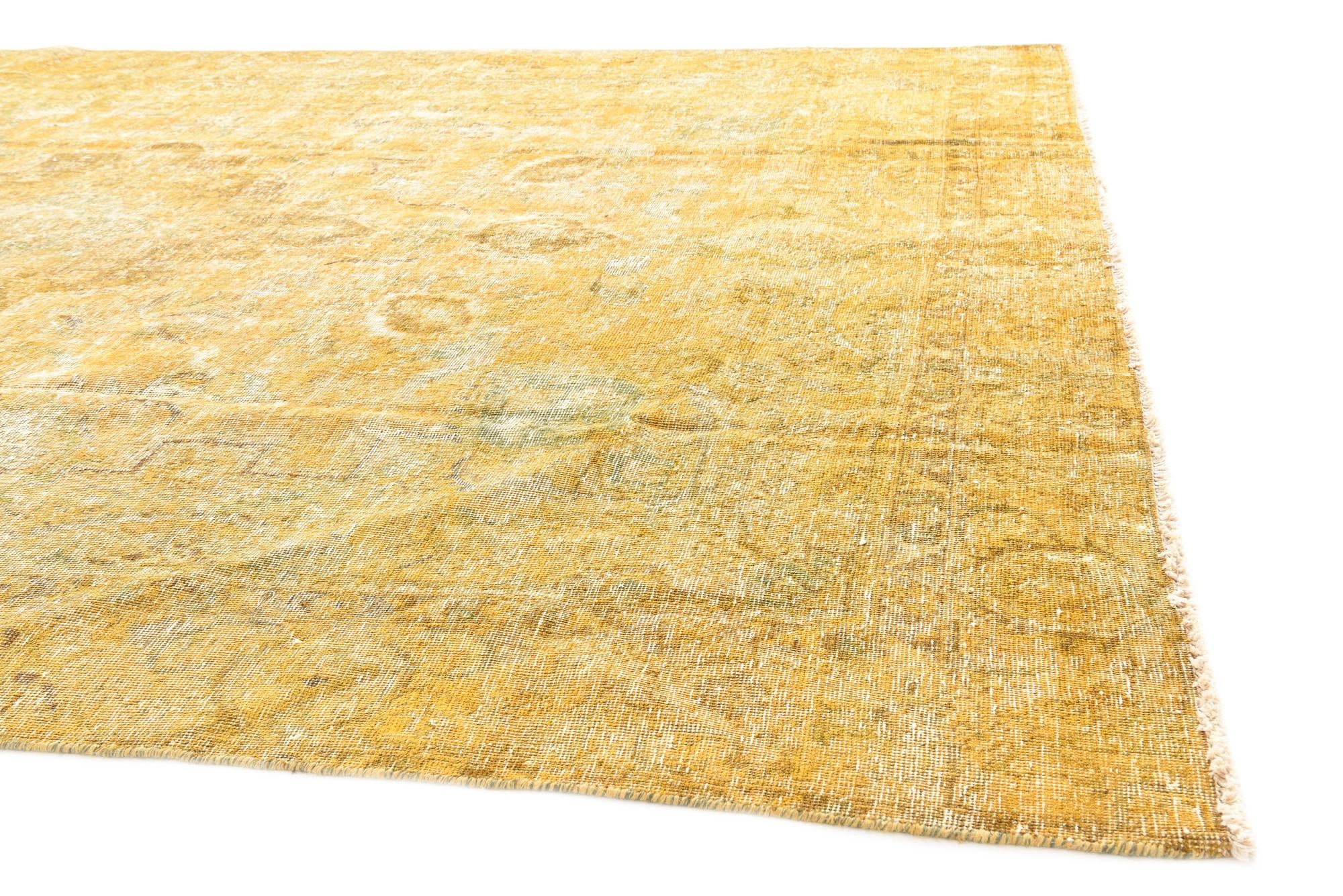 9' x 12' 4 Hand Knotted Ultra Vintage Persian Wool Rug
