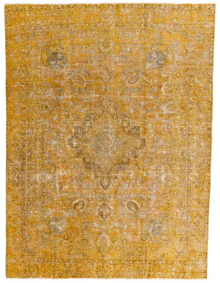 Detail image of 9' x 12' 4 Hand Knotted Ultra Vintage Persian Wool Rug