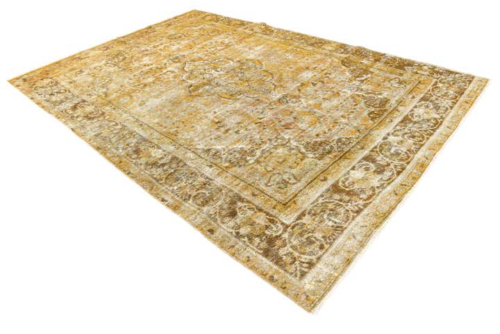 7' 8 x 11' 4 Hand Knotted Ultra Vintage Persian Wool Rug