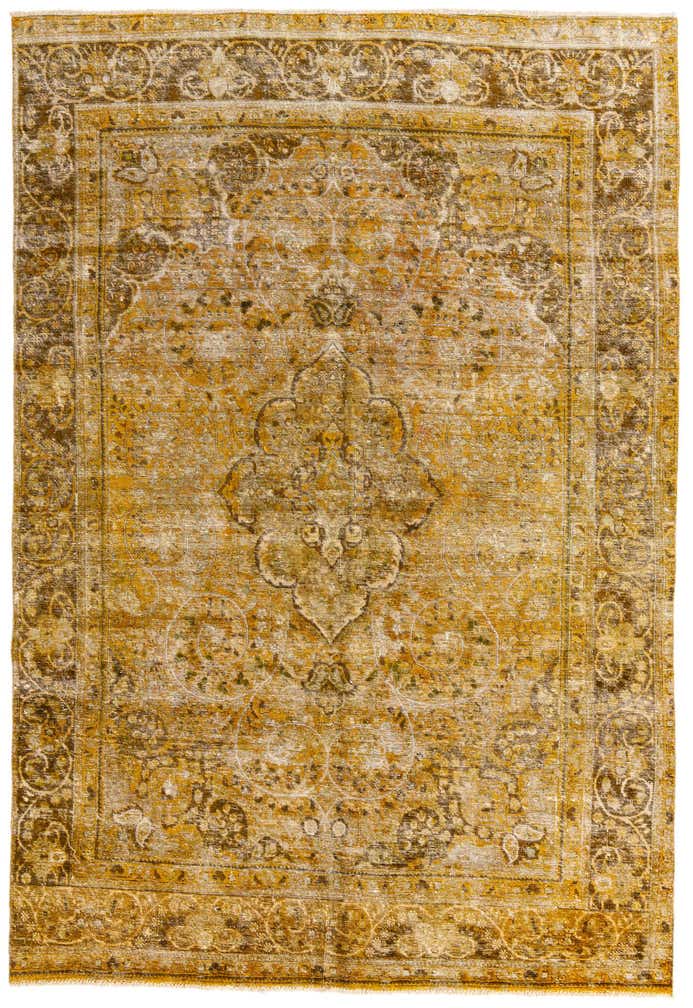 7' 8 x 11' 4 Hand Knotted Ultra Vintage Persian Wool Rug
