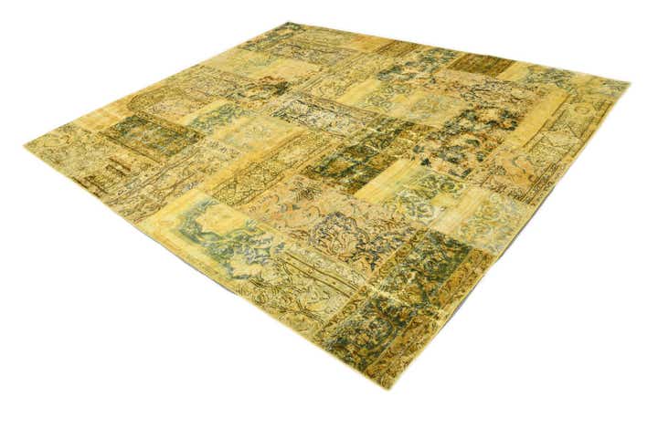 9' 2 x 10' 8 Hand Knotted Ultra Vintage Persian Wool Rug