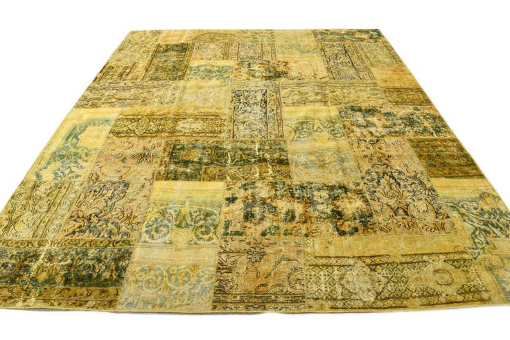 Detail image of 9' 2 x 10' 8 Hand Knotted Ultra Vintage Persian Wool Rug