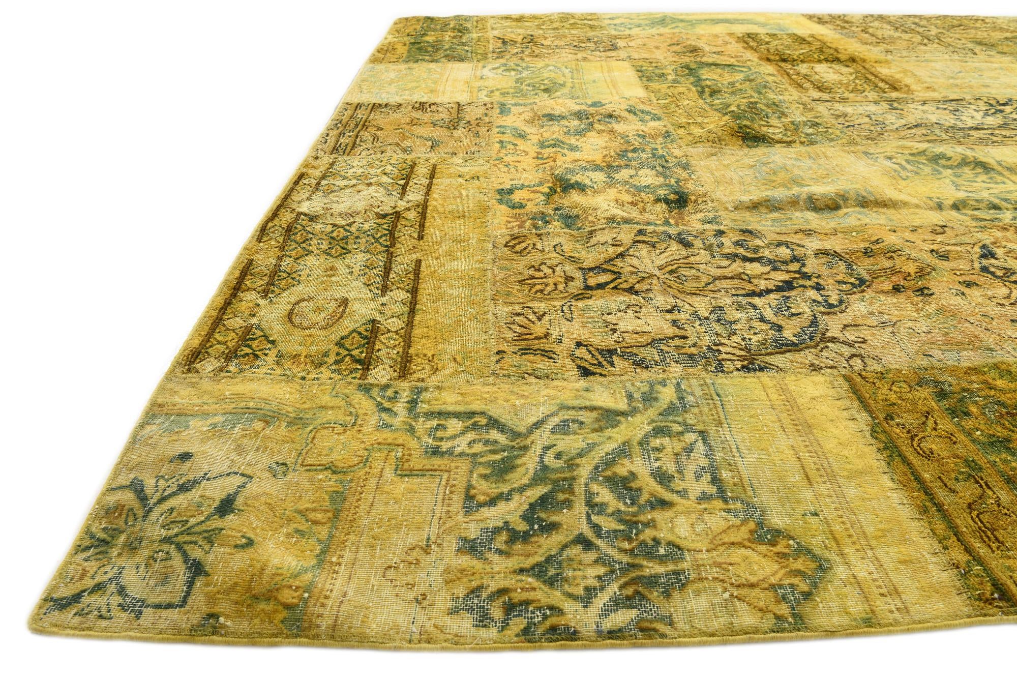 9' 2 x 10' 8 Hand Knotted Ultra Vintage Persian Wool Rug