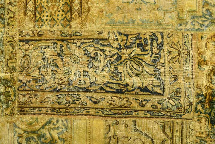 9' 2 x 10' 8 Hand Knotted Ultra Vintage Persian Wool Rug