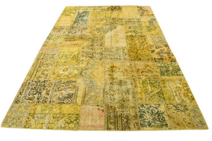 Detail image of 6' 8 x 10' 1 Hand Knotted Ultra Vintage Persian Wool Rug