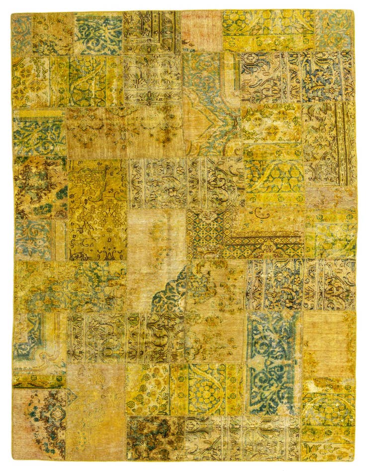 Detail image of 6' 8 x 10' 1 Hand Knotted Ultra Vintage Persian Wool Rug
