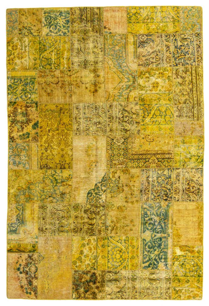 6' 8 x 10' 1 Hand Knotted Ultra Vintage Persian Wool Rug