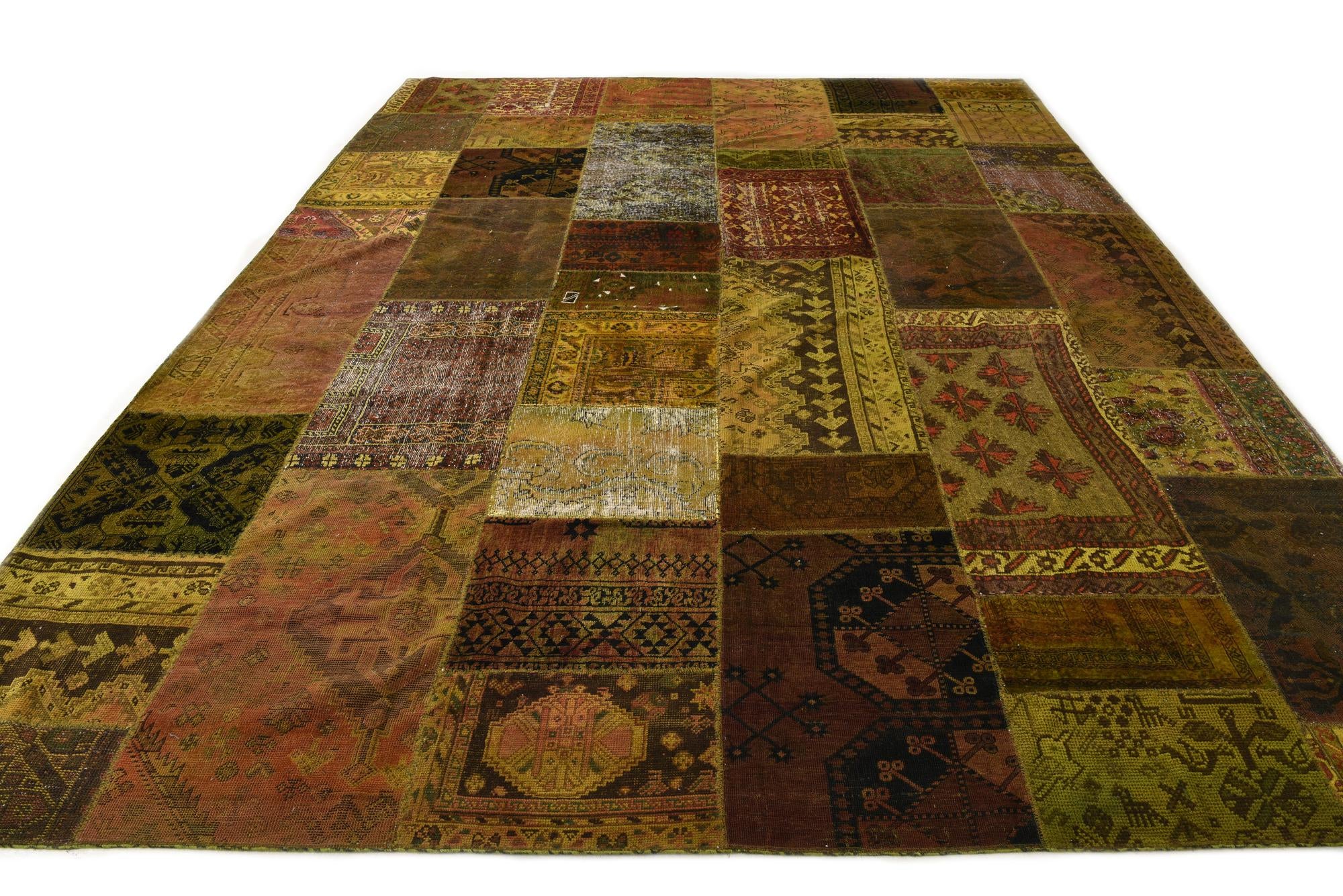 9' 11 x 13' 2 Hand Knotted Ultra Vintage Persian Wool Rug