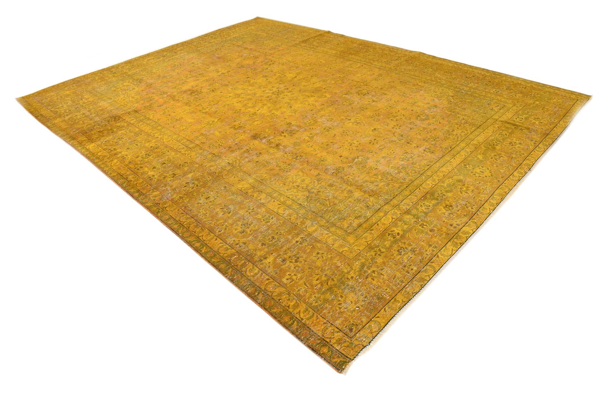 9' 9 x 12' 5 Hand Knotted Ultra Vintage Persian Wool Rug