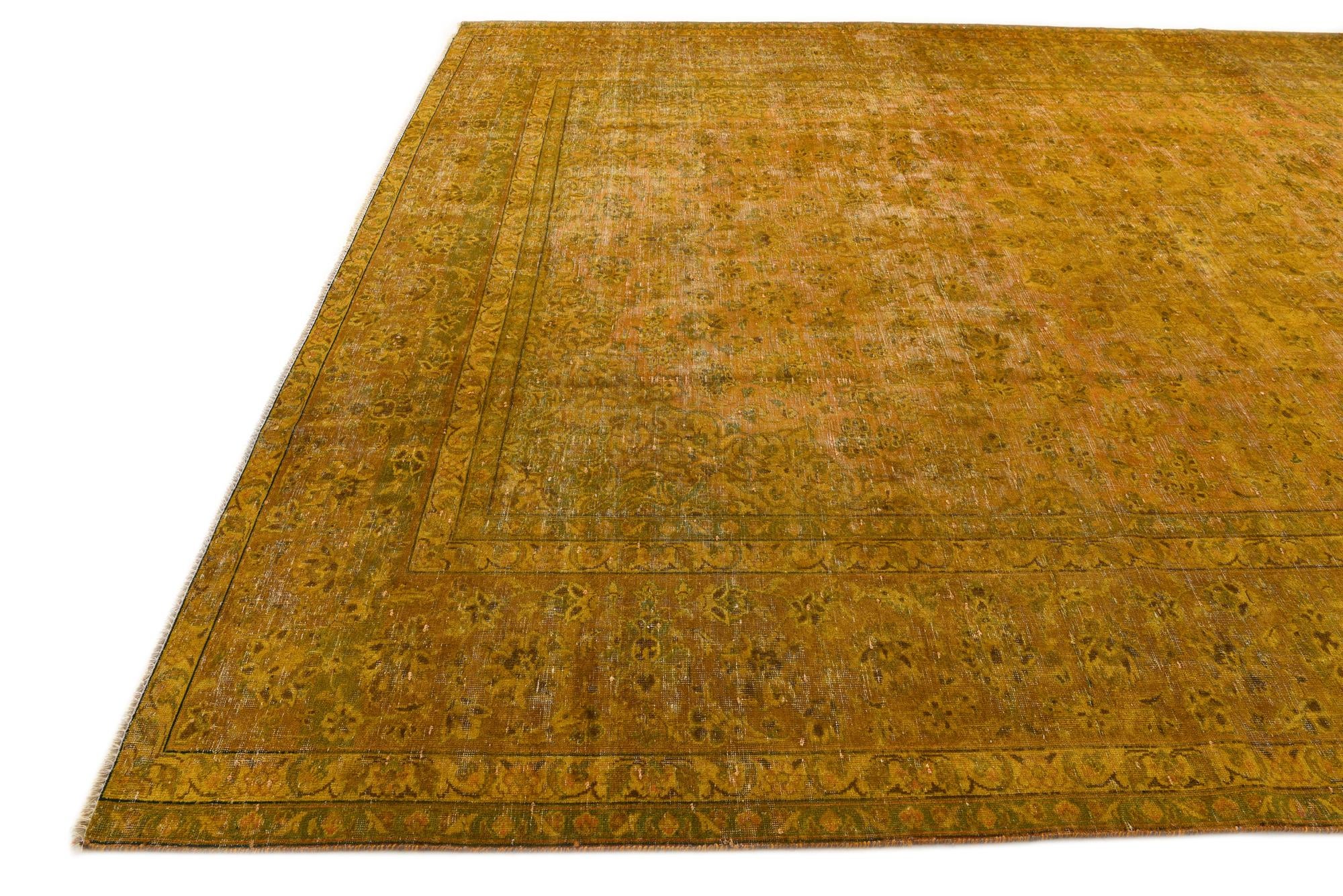 9' 9 x 12' 5 Hand Knotted Ultra Vintage Persian Wool Rug