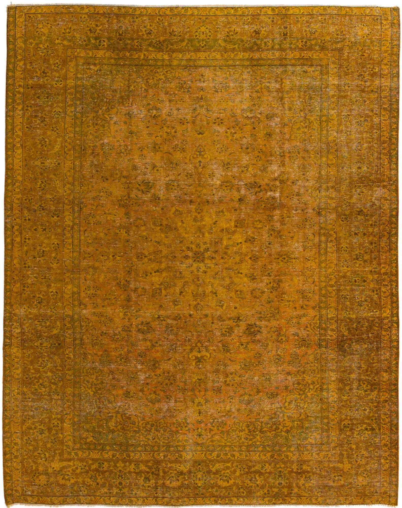 9' 9 x 12' 5 Hand Knotted Ultra Vintage Persian Wool Rug