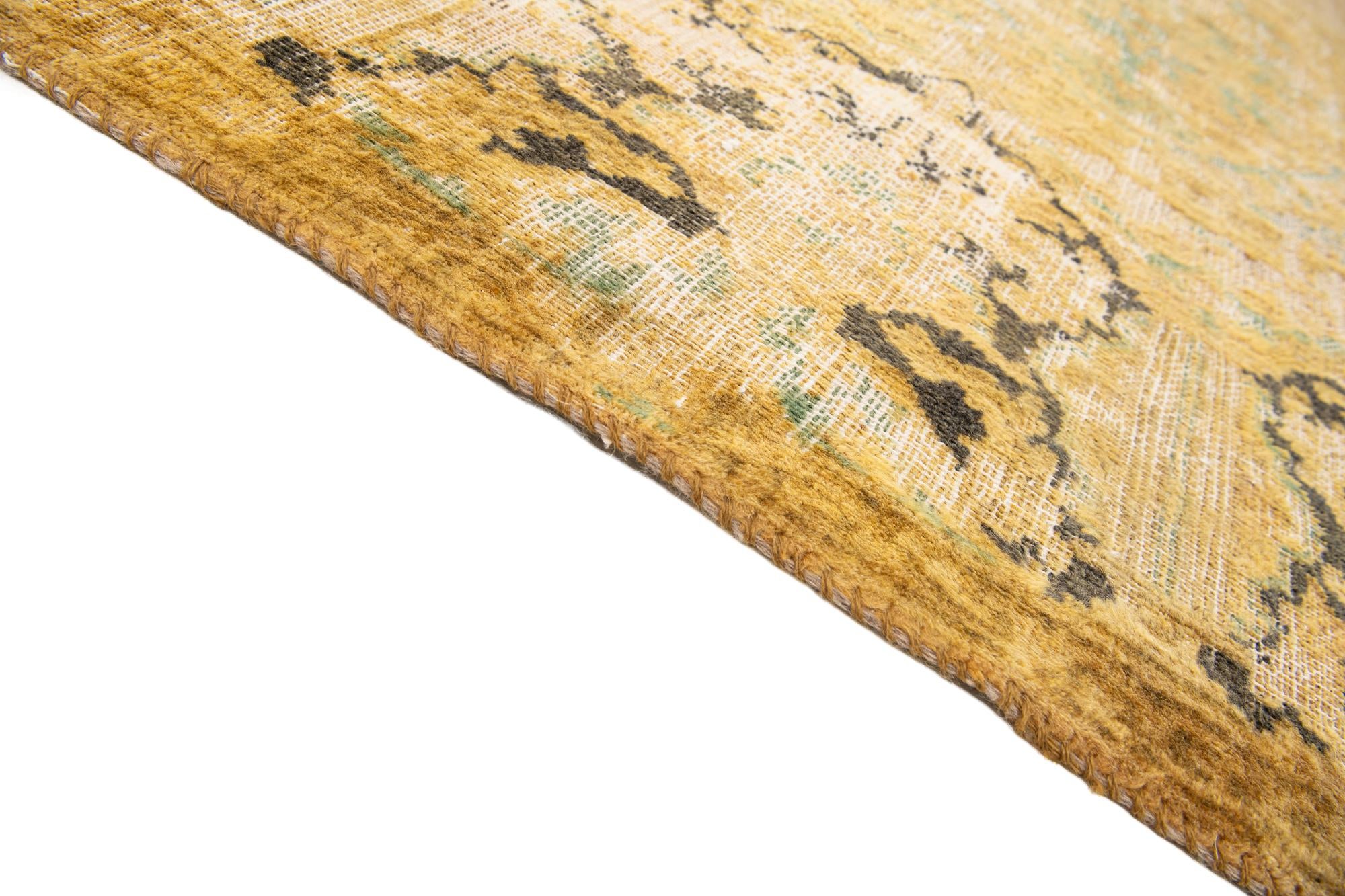 9' 9 x 12' 3 Hand Knotted Ultra Vintage Persian Wool Rug