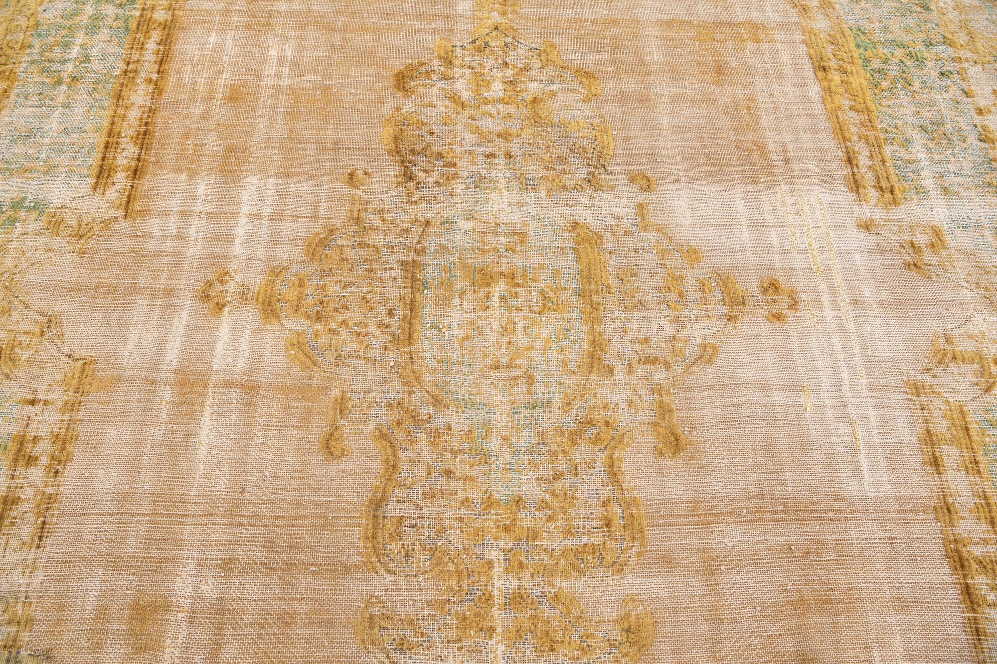 9' 9 x 12' 3 Hand Knotted Ultra Vintage Persian Wool Rug