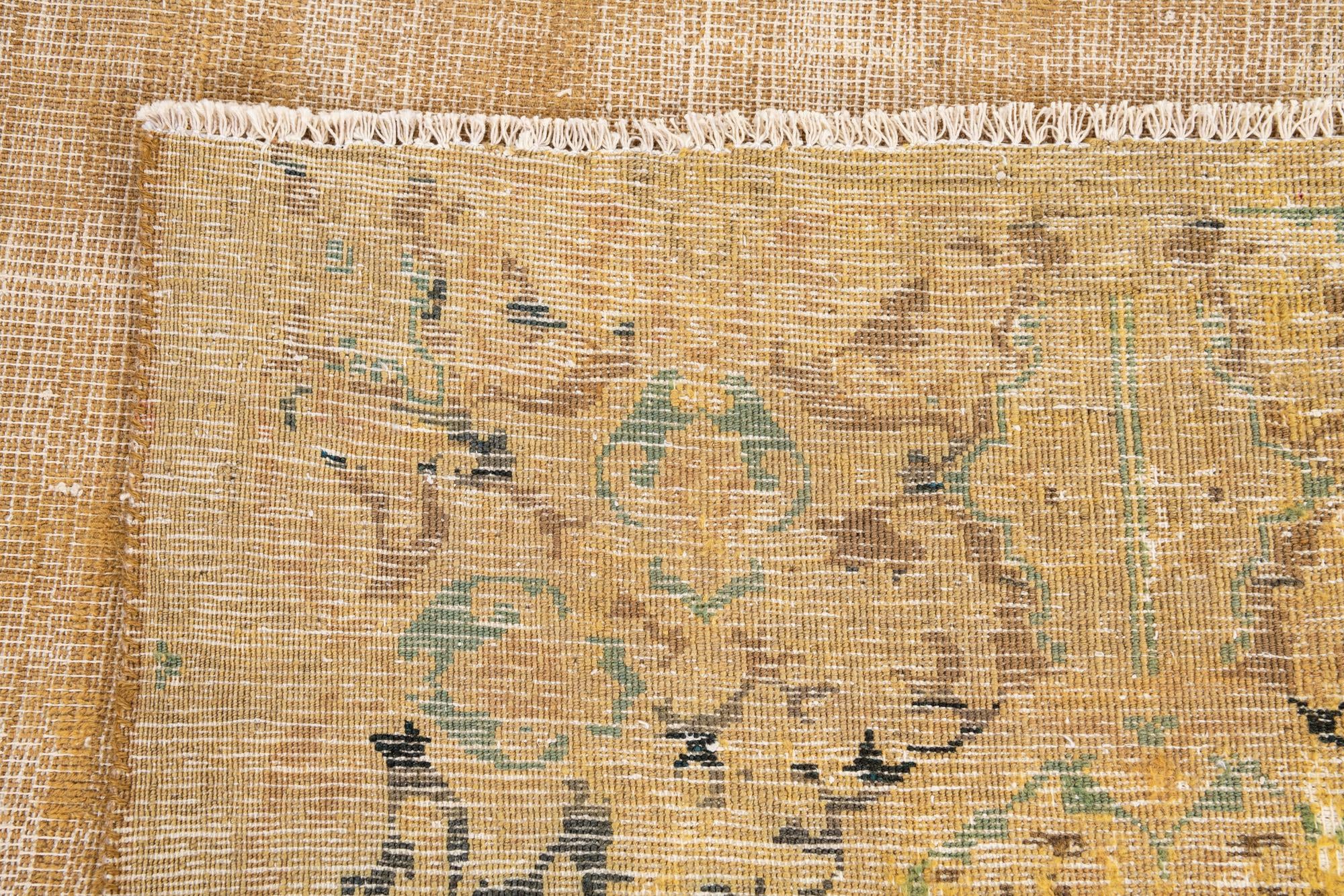 9' 9 x 12' 3 Hand Knotted Ultra Vintage Persian Wool Rug