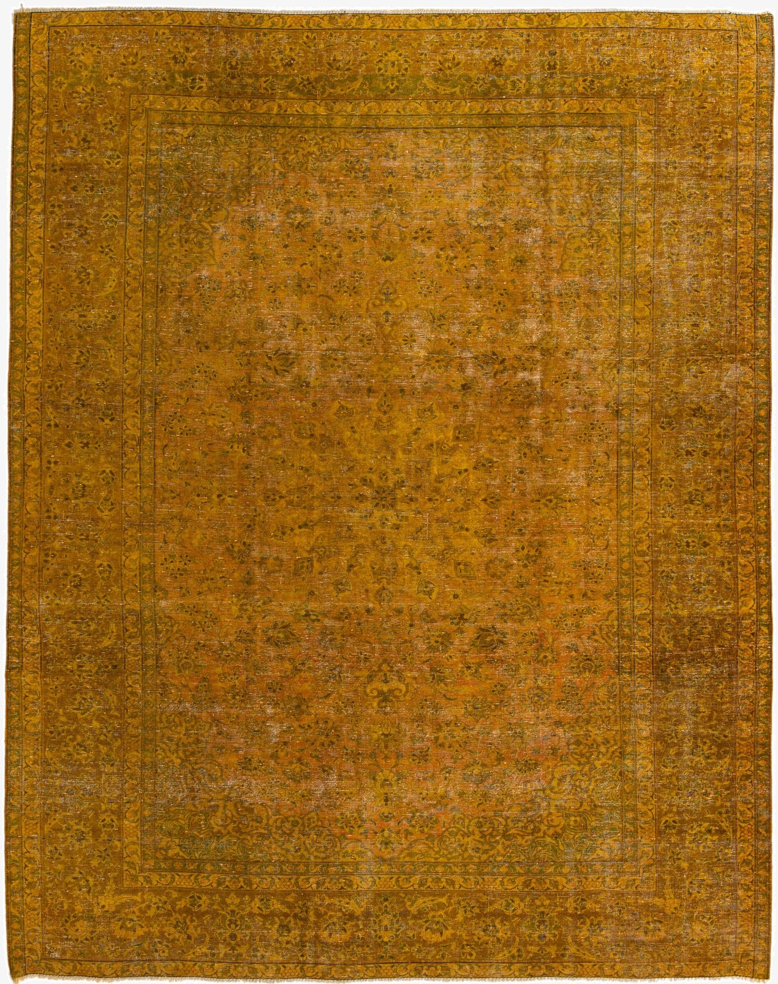 9' 9 x 12' 5  Hand Knotted Ultra Vintage Persian Wool Rug