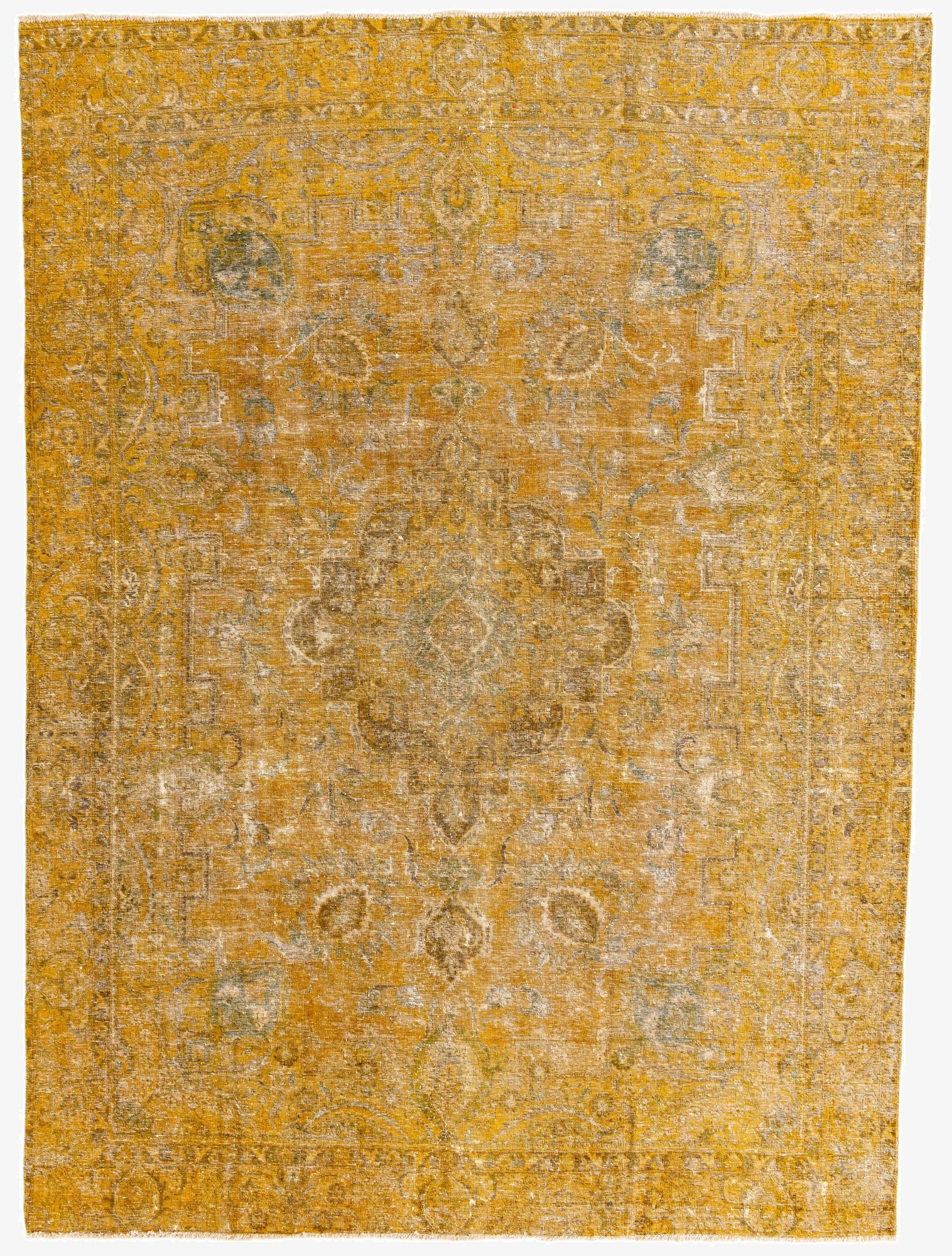 9' x 12' 4  Hand Knotted Ultra Vintage Persian Wool Rug