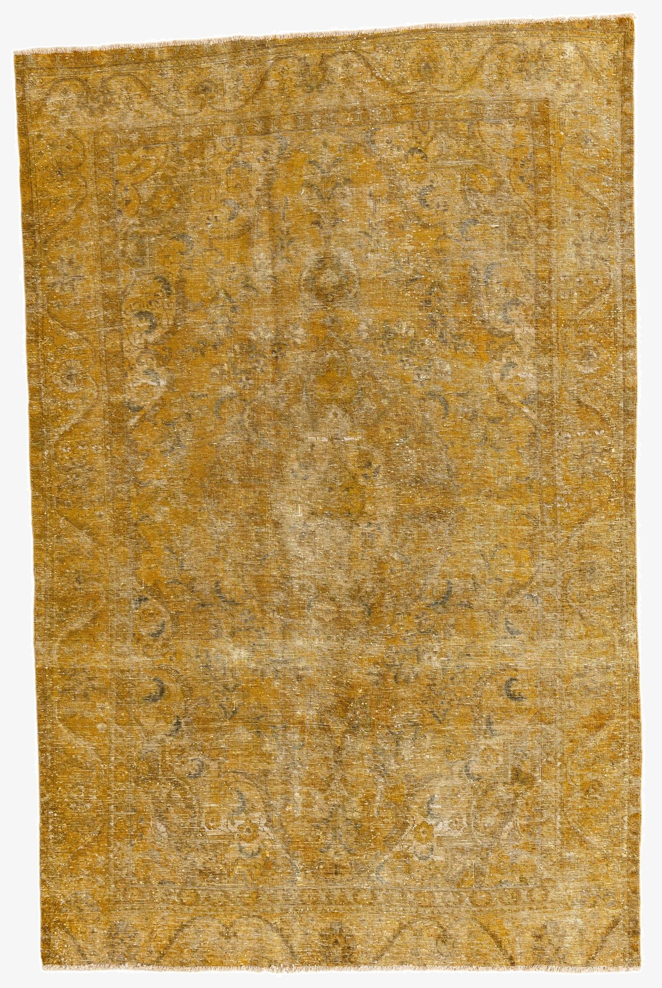 6' 3 x 9' 6  Hand Knotted Ultra Vintage Persian Wool Rug