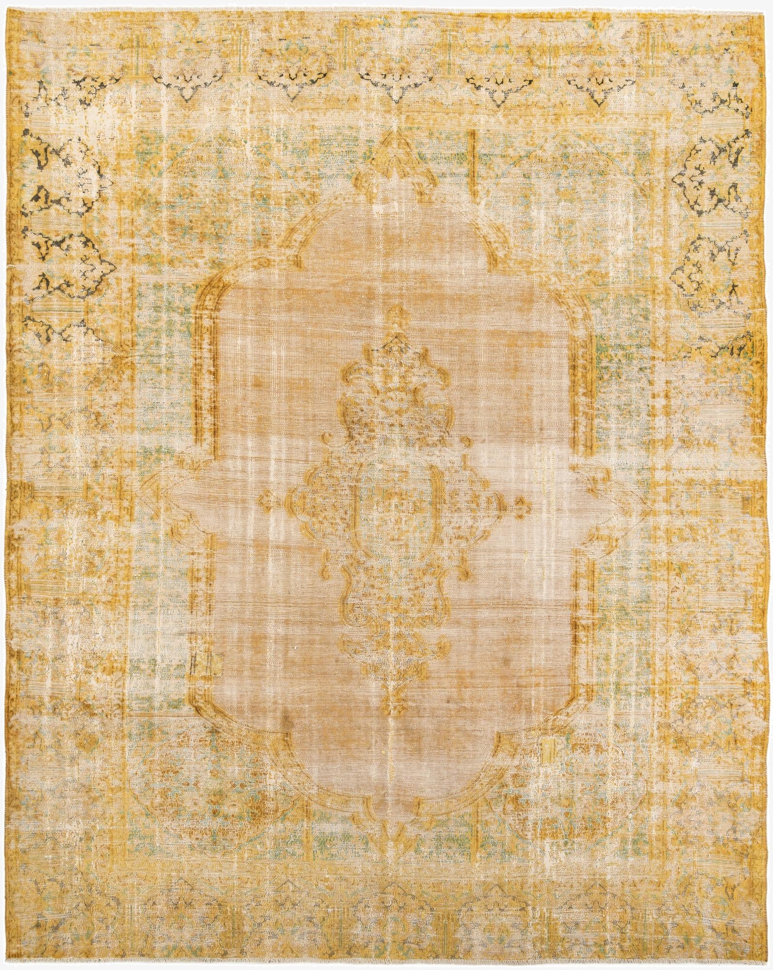 9' 9 x 12' 3  Hand Knotted Ultra Vintage Persian Wool Rug