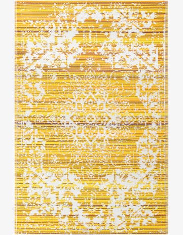 Yellow Easy-Clean Vista Breeze Indoor / Outdoor Rug